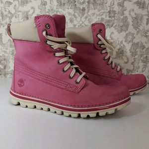 Timberland Earthkeepers Brookton 6-Ink Pink suede Boots sz 8W